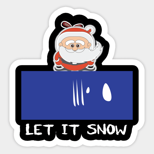 let it snow santa cocaine Sticker by Gigart